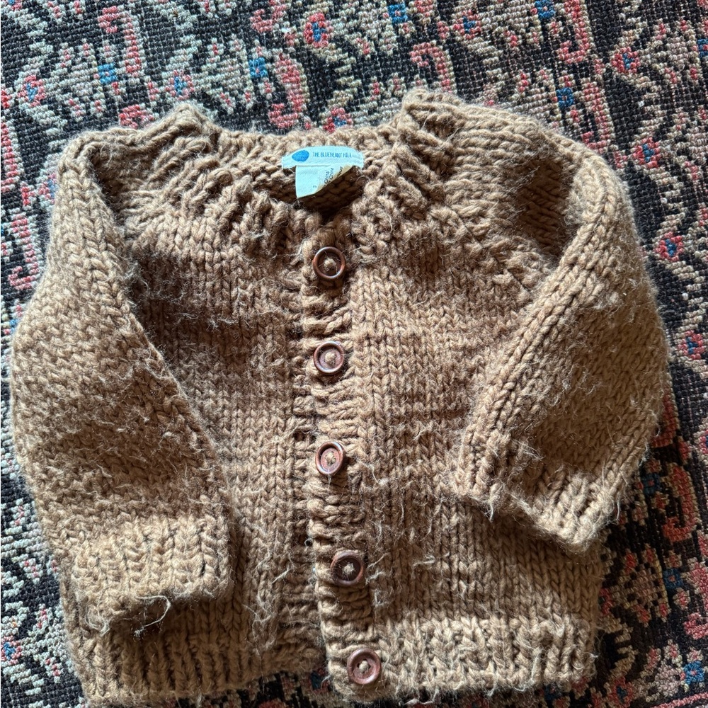 Warm Tan Knit Kids Sweater